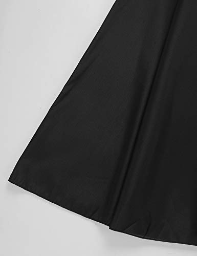 MSemis Faldas Flamencas Largas para Niñas Chicas Faldas Casuales Flamenco Danza Sevillana Ropa Bailarina Práctica de Baile Moderno Negro 8 Años