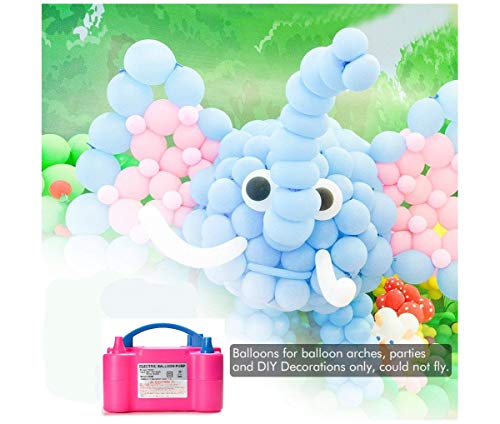 MTKD ® Inflador Eléctrico de Globos, Bomba electrica para Inflar Globos. Ideal para Fiestas y Eventos. Alta Potencia 600W Certificado CE. Color Fucsia.