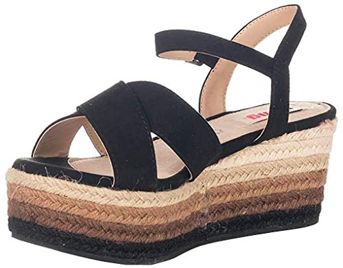 MTNG 50740, Sandalias con Plataforma para Mujer, Negro (Antil Negro C35442), 41 EU