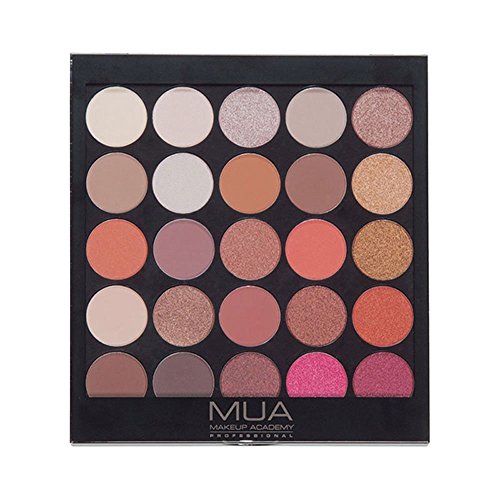 MUA - Paleta de sombras Burning Embers con 25 tonos neutrales, color tierra