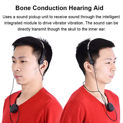 Mugast Audifonos de Conducción Osea Audífonos Recargables para Dificultades Auditivas Mantener la Enfermedad de los Oídos Alejados Más Cómodos y Saludables Función AUX IN