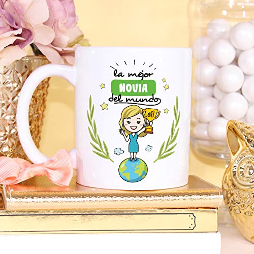 MUGFFINS Taza Novia -Familiares Mundo -Regalos Originales y Divertidos -Tazas de Café y Té