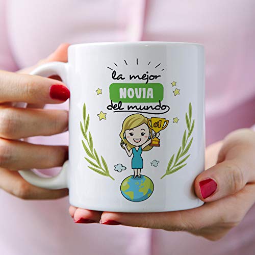 MUGFFINS Taza Novia -Familiares Mundo -Regalos Originales y Divertidos -Tazas de Café y Té