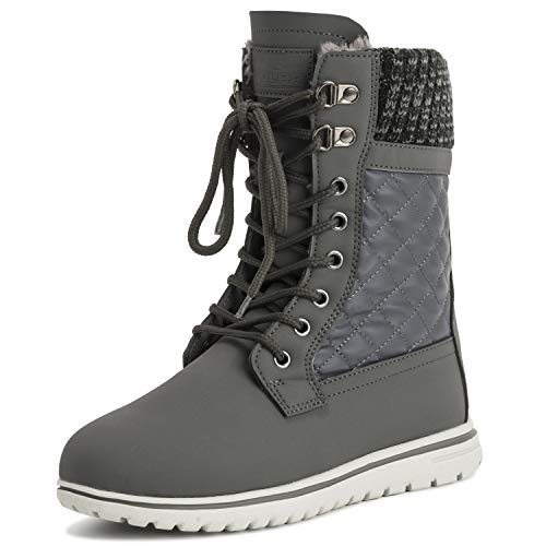 Mujer Acolchado Corto Nieve Invierno Piel Sintética Calentar Durable Impermeable Botas - 6 - GRE39 AYC0529