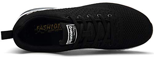Mujer Aire Zapatillas de Correr Transpirables Ligero Trekking para Zapatos de Deporte Negro 38 EU