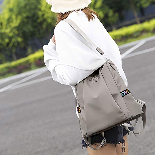 Mujer Mochila de viaje femenina Bolsa de viaje antirrobo Mochila de tela Oxford Sencilla y elegante casual bolso cuero bandolera moda cuero backpack