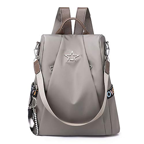 Mujer Mochila de viaje femenina Bolsa de viaje antirrobo Mochila de tela Oxford Sencilla y elegante casual bolso cuero bandolera moda cuero backpack