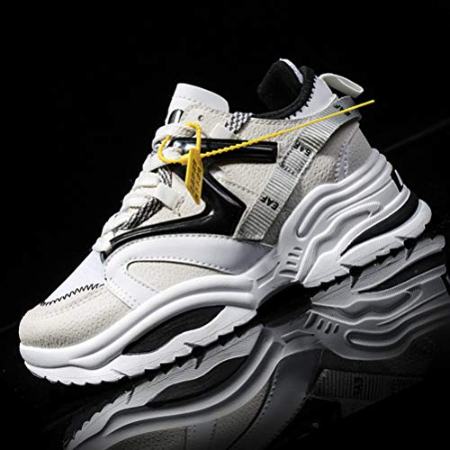 Mujeres Entrenadores Zapatos Casual Clunky Sneakers Encaje hasta Chunky Zapatos Atléticos Grueso Suela Deportes Cuña Tacón Zapatos de Gimnasio al Aire Libre