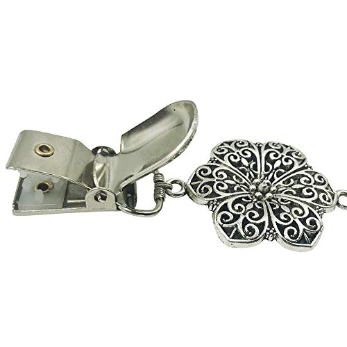 Mulitigy Vendimia Clip de Cardigan Flor Camisa Clips para la Espalda Broche de Blusa Suéter Clip