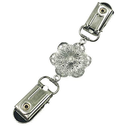Mulitigy Vendimia Clip de Cardigan Flor Camisa Clips para la Espalda Broche de Blusa Suéter Clip