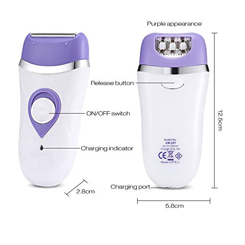 Multifunción traje de mujer de carga de afeitado dispositivo de limpieza de la cara del instrumento de depilación