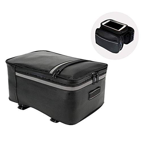 Multifuncional bolso de la bicicleta 8L, impermeable Percha for bicicletas de equipaje, de gran capacidad del asiento posterior de la bicicleta del bolso del equipaje, for aplicaciones en exterior via