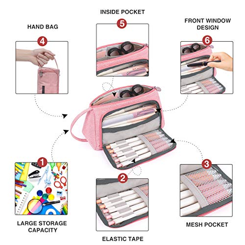 Multifuncional Escolar Estuche de lápices Adolescente，Grande capacidad portátil Estuches，para estudiantes universitarios de secundaria, nina regalos