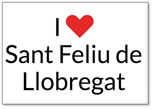 Mundus Souvenirs - Amo Sant Feliu de Llobregat, Imán para Nevera (diseño 1)