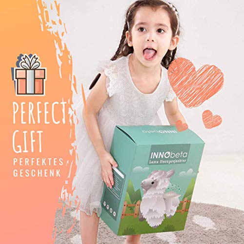 Muñecas llama de Peluche con Lámpara Proyector Estrellas, Alpaca Animal de Plush Luz Nocturna, Regalo Juguete para Fiesta Cumpleaños para Niña Infantil Niño - INNObeta