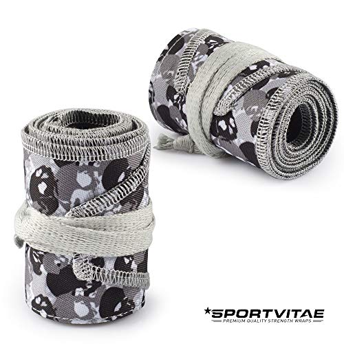 Muñequeras Deportivas Ajustables Tela Ripstop (Anti Rasgaduras) Strength Wrist Wraps Crossfit Powerlifting Bodybuilding Gimnasia Olímpica Hombre Mujer