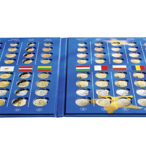 Münzenalbum Euro-Collection Band 2: Münzenalbum mit Microschaum zum Eindrücken der Münzen der 12 neuen EURO-Länder Bulgarien, Estland, Lettland, ... Tschechische Republik, Ungarn, Zypern