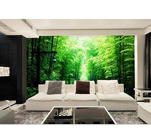 Mural Papel Tapiz Fotográfico 3D Sala De Estar Mural Bamboo Sea Boulevard Imagen Sofá Tv Fondo-250cmx175cm