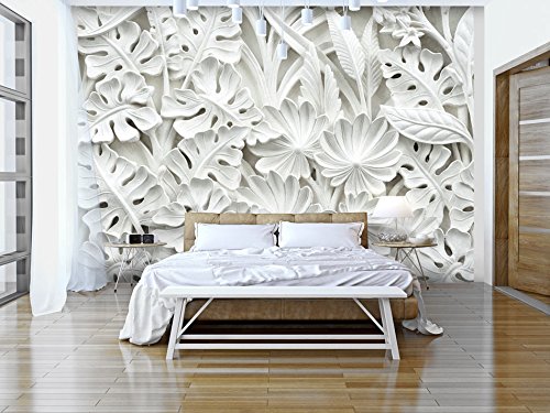 murando Fotomurales 400x280 cm XXL Papel pintado tejido no tejido Decoración de Pared decorativos Murales moderna Diseno Fotográfico blanco f-B-0038-a-a