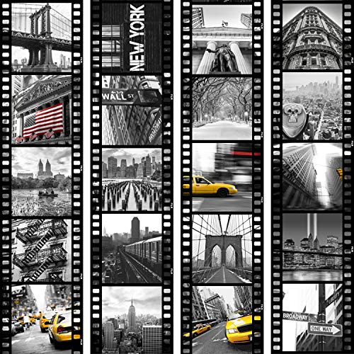 murando Papel Pintado PURO 10m Fotomurales tejido no tejido rollo Decoración de Pared decorativos Murales XXL moderna de Diseno Fotográfico City Ciudad New York Film d-C-0001-j-b