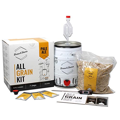 #My Brewery DRINK YOUR OWN BEER Brew&Share | Kit para Hacer Cerveza Pale Ale | Tu Cerveza en 2 semanas. Elaboración con maltas. Fermentación en Barril.