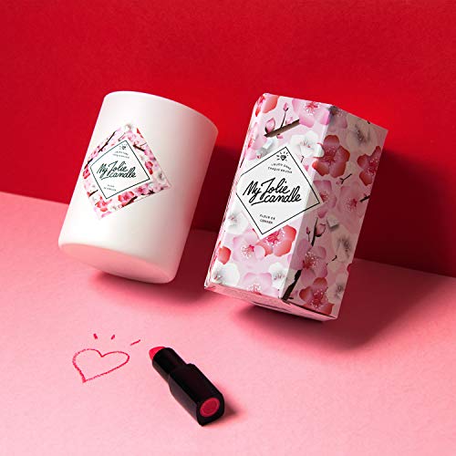MY JOLIE CANDLE - Vela perfumada con una Joya Sorpresa en su Interior - Pulsera - Plata - Flor de Cerezo - Cera Natural - 330g - Tiempo de combustión : 70 Horas