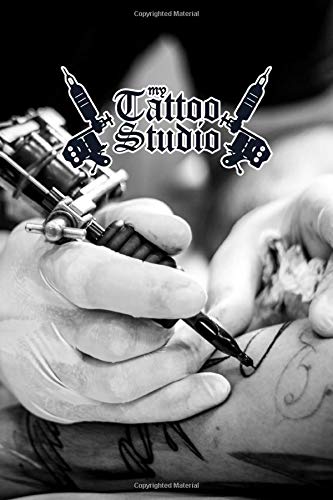 my Tattoo Studio SKETCH NOTEBOOK: 6x9 inch book with creamy colored pages and templates to create tattoo sketches and add notes
