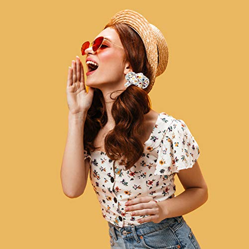 Myhozee 16 Pz Coleteros pelo Mujer, Coleteros Scrunchies Gasa Elástico de Tela Multicolor Accesorios Para El Cabello Ponytail Titular Para Mujeres Niñas