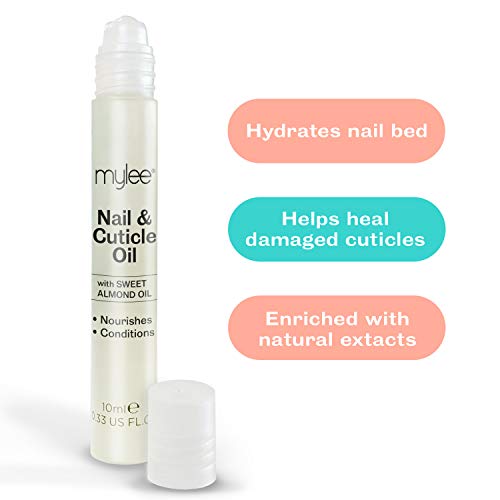 Mylee Nail and Cuticle Oil Rollerball Pencil Format 10ml - Deeply Moisturizing, Nutritious and Conditioner, Leaves No Sticky Residues, Enriched with Natural Extracts and Vegetable Oils