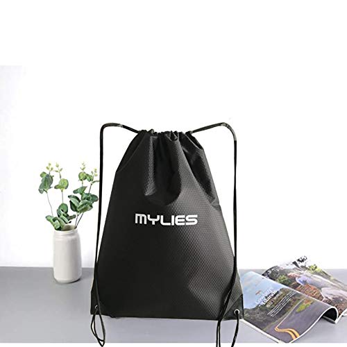 MYLIES Mochila Cuerda - Unisex Negro para Deporte Gimnasio Yoga Nadar Impermeable Mochila de Cuerdas