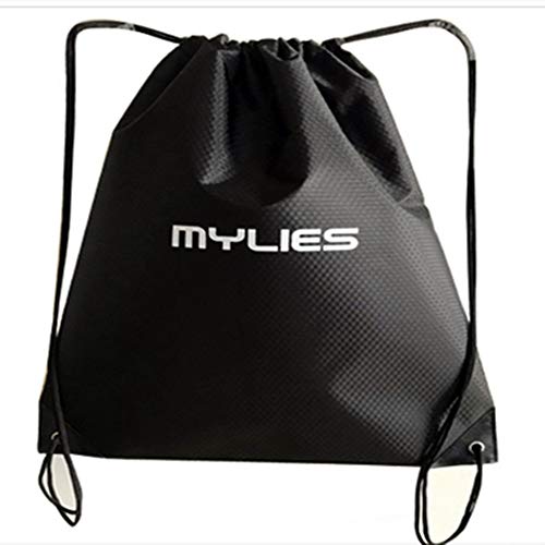 MYLIES Mochila Cuerda - Unisex Negro para Deporte Gimnasio Yoga Nadar Impermeable Mochila de Cuerdas