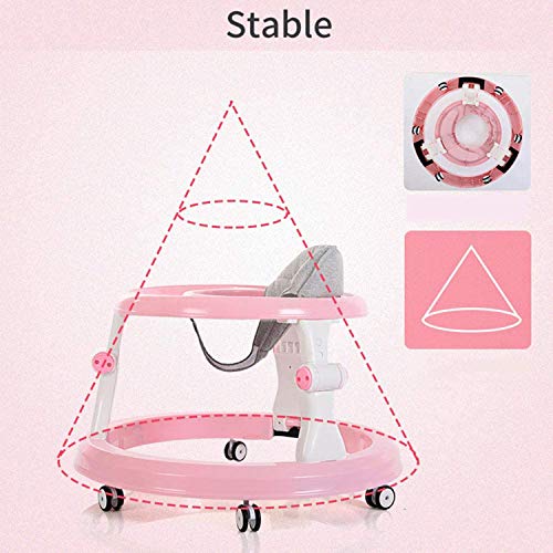 MYRCLMY Walker Bebé, Anti-O-Legged Niño Bebé, Multifuncional Anti-Vuelco Prevención para Niños Y Niñas, Empuje Manual De Arranque, Chasis Grande, Bebés 6-36 Meses DE Edad,Verde