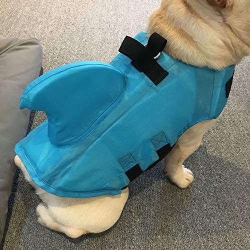 MYYXGS Chaleco Salvavidas Perro Chaleco Chaleco Perro bañador Chaleco Salvavidas Chaqueta y tiburón Forma m