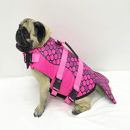 MYYXGS Chaleco Salvavidas Perro Chaleco Chaleco Perro bañador Chaleco Salvavidas Chaqueta y tiburón Forma m