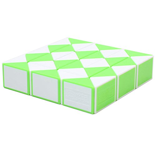 MZStech Magia Serpiente Twist Puzzle Twisty Toy Colección 36 Cuñas Magic Ruler (Verde)