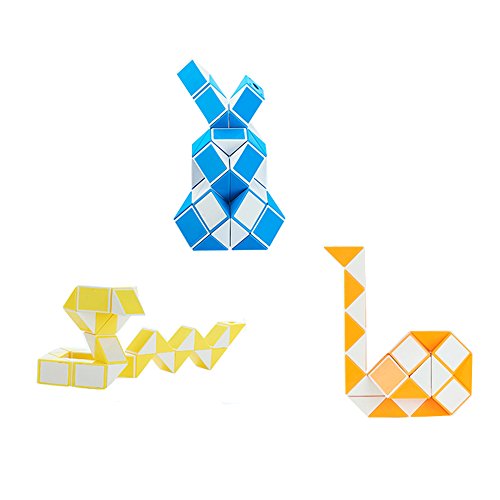 MZStech Magia Serpiente Twist Puzzle Twisty Toy Colección 36 Cuñas Magic Ruler (Verde)