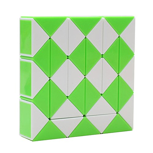 MZStech Magia Serpiente Twist Puzzle Twisty Toy Colección 36 Cuñas Magic Ruler (Verde)
