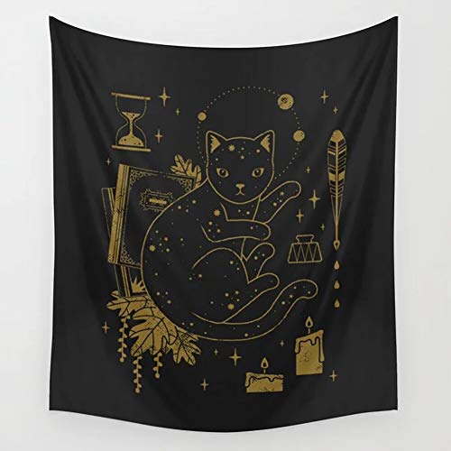 N / A Adivinación Tarot Tapiz Tapiz Que cuelga en la Luna Parece ser un Tapiz decoración del Dormitorio Colcha Manta Cubierta Sol y Luna Tapiz decoración Tapiz Tapiz A14 130x150cm