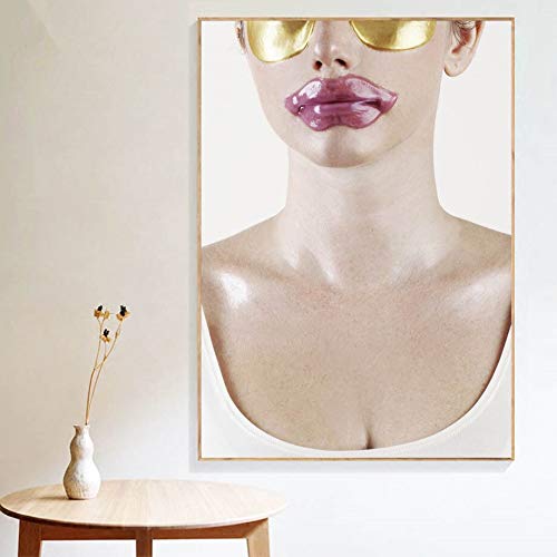 N / A Arte Abstracto de la Pared de la Pierna de la Muchacha del Maquillaje Pintura en Lienzo Carteles nórdicos e Impresiones Cuadros de Pared para la decoración del hogar de la Sala de Estar