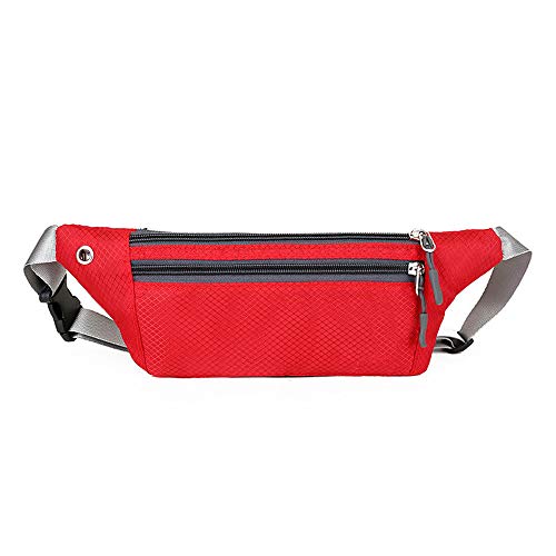 N / A Riñonera Femenina Deportiva Bolso Impermeable Unisex Cambio teléfono móvil Bolso de Cintura con Llave portátil Bolso de Cintura para Mujer Billetera Longitud del Paquete 30cm