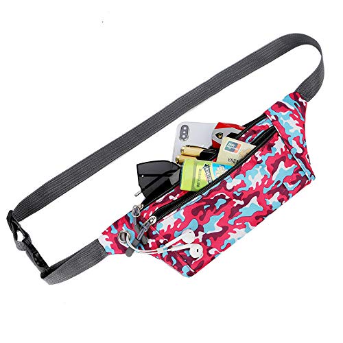 N / A Riñonera Femenina Deportiva Bolso Impermeable Unisex Cambio teléfono móvil Bolso de Cintura con Llave portátil Bolso de Cintura para Mujer Billetera Longitud del Paquete 30cm