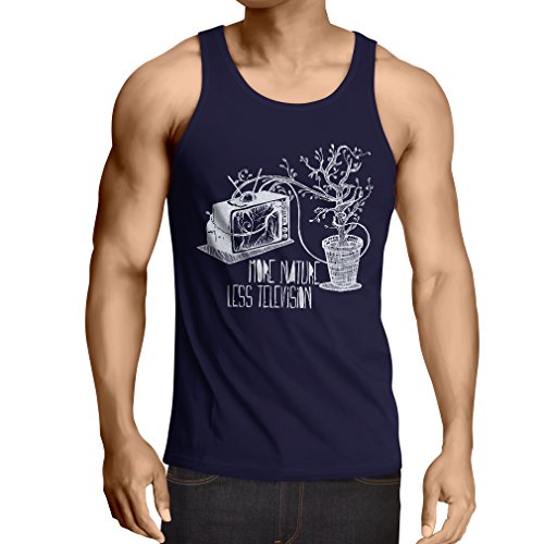 N4325V Camiseta sin Mangas Mas Naturaleza (XX-Large Azul Multicolor)