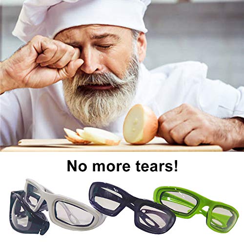 NA 4 Pares Cebolla Goggles Gafas Rebanar Cocina Corte Picar Picado Ojo Proteja Cebolla Gafas Profesionales, duraderas y sin rasgones para Uso en el hogar y la Cocina