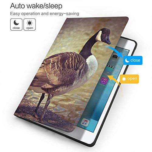 N\A Carcasa iPad para Mujer Goose Animal Bird Poultry Greylag Goose Gander iPad Protector de Caja para iPad Mini 4 / Mini 5/2018 6th / 2017 5th / Air/Air 2 con Auto Wake/Sleep Magnetic Vintage iPad C