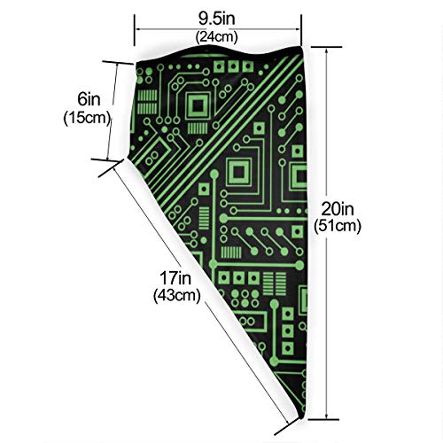 N/A Evil Robot Circuit Board Extra Large Green by RobyrikerWarm neckBalaclavaSoft fleeceHeaddressWinter Scarf Face Mask