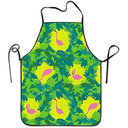 N/A Flamingo Reused Adult'S Funny Creative Print Delantales de Cocina