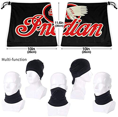 N/A Indian Motorcycles Microfiber Neck Warmer Headwear Scarf Mask For Spring Mask Bandana Balaclava Unisex