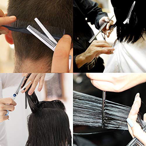 Nabance 13PCS Juego de Tijeras para Cortar el Cabello Kit de Peluquería Profesional Adelgazar Hair Razor Comb Clips Cape Barber Set para Home Salon