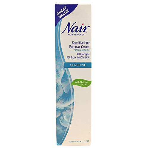 Nair Sensitive Crema Depilatoria con Aceite de Camelia 80ml - Todos los tipos de cabello - Elija Cantidad (1)