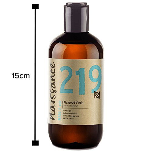 Naissance Aceite Vegetal de Linaza 250ml - 100% puro, virgen, prensado en frío, vegano y no OGM